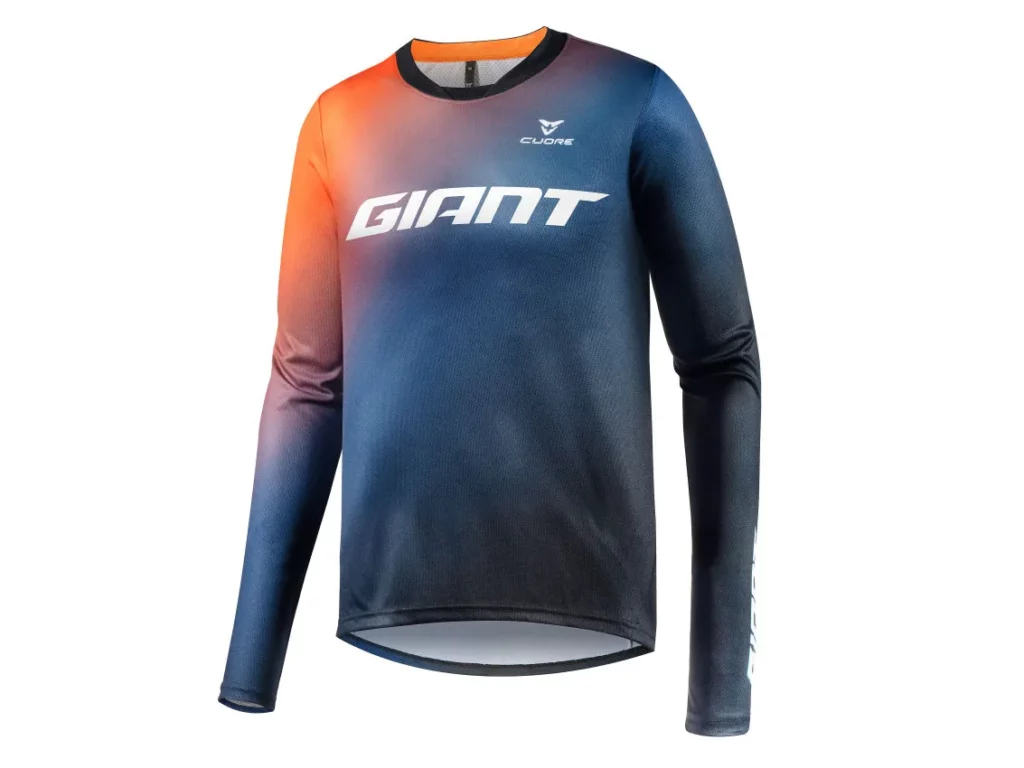 Cycling clothing - replica giant factory off road team long sleeve trail jersey.